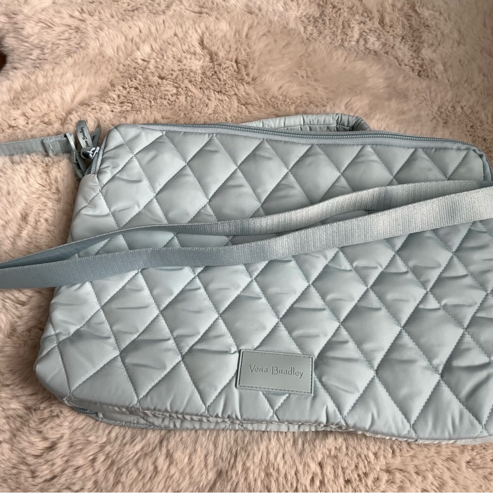 Vera Bradley Quilted Crossbody Bag - Light Gray